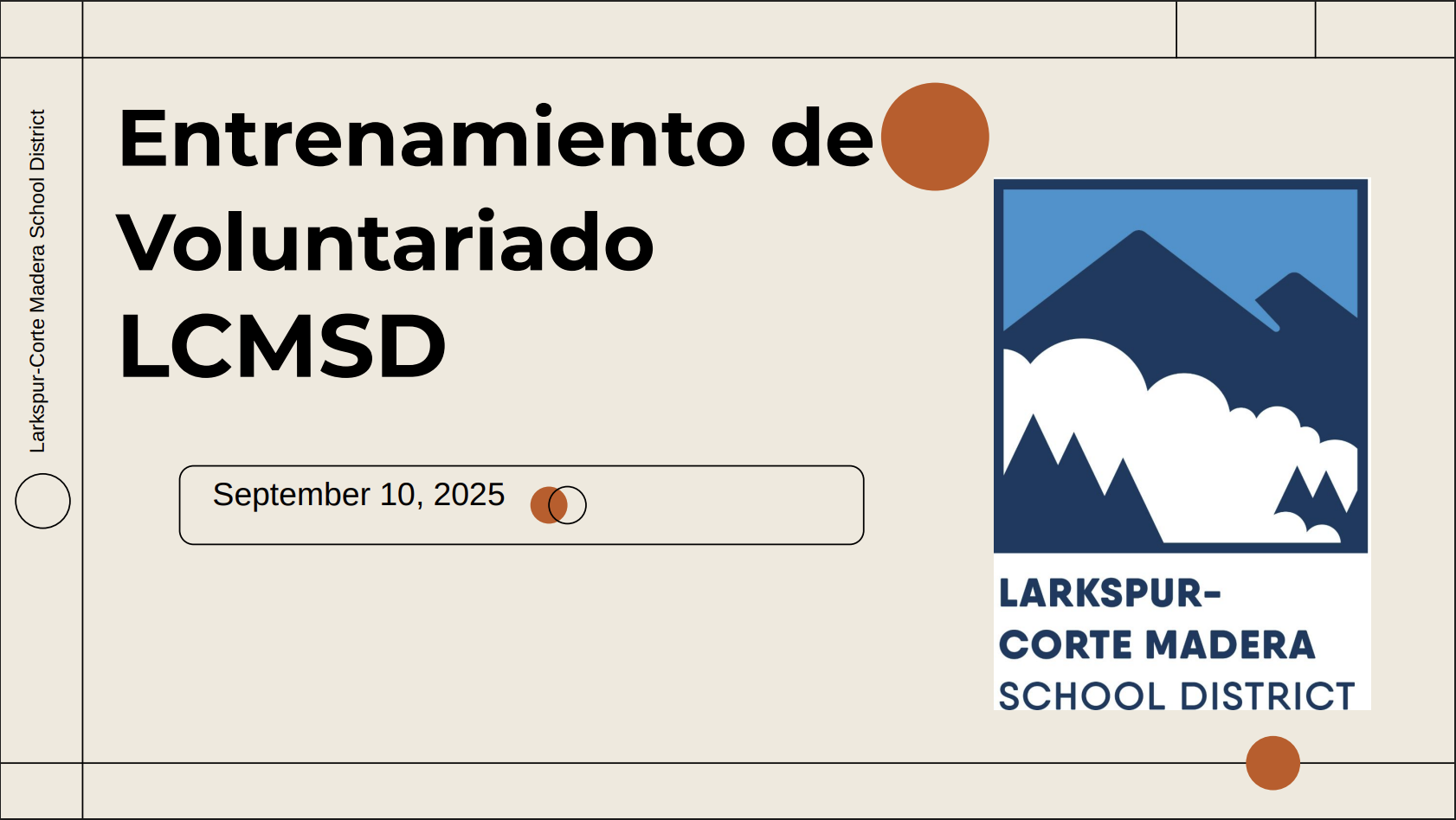 front page of presentation